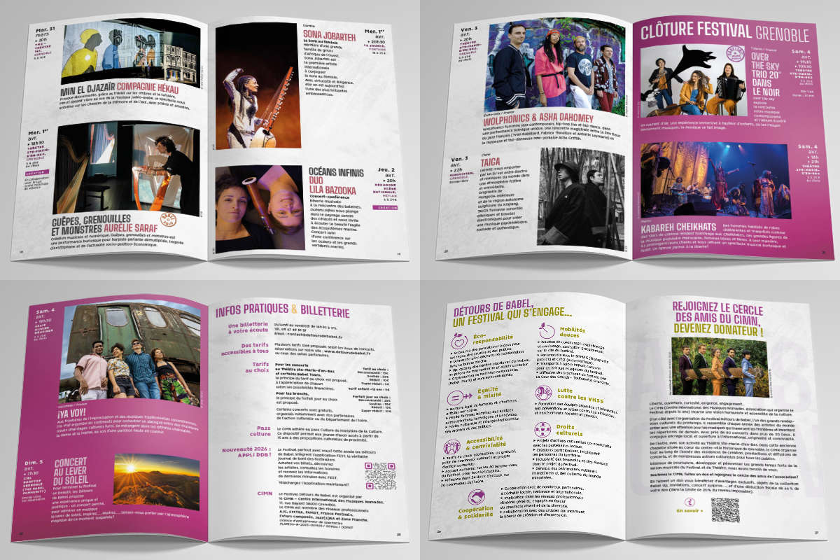 Agenda Festival Détours de Babel 2026, pages concerts et infos pratiques