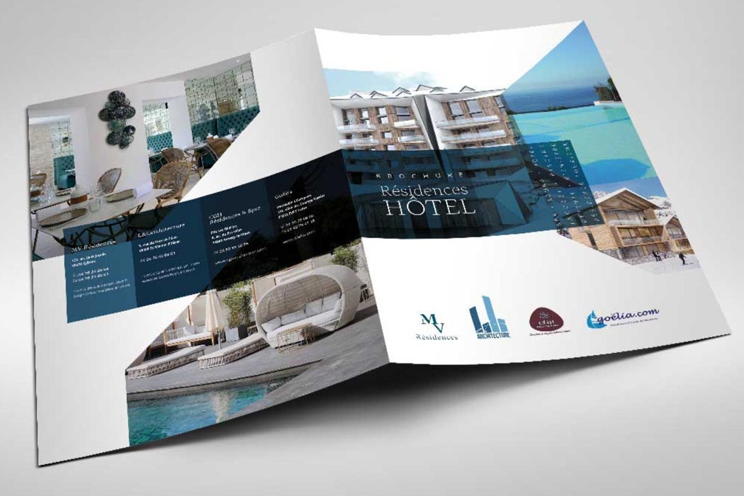 Création brochure pour architectes et promoteurs immobiliers pour promouvoir des résidences de prestige