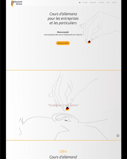 Site Web Bianca Jacobi, formatrice en allemand