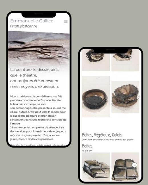 Site Web Emmanuelle Gallice, artiste plasticienne