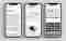 Création site Web artiste et architecte, vue de différentes pages sur smartphone